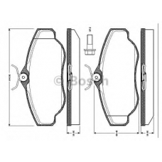 0 986 TB2 274 BOSCH Комплект тормозных колодок, дисковый тормоз