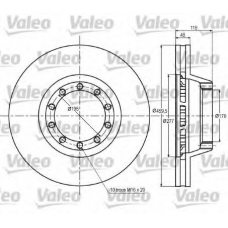 187001 VALEO Тормозной диск