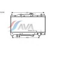 TO2240 AVA Радиатор, охлаждение двигателя