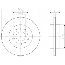 8DD 355 107-101 HELLA Тормозной диск