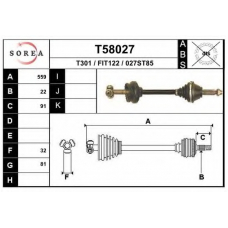 T58027 EAI Приводной вал