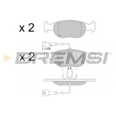 BP2676 BREMSI Комплект тормозных колодок, дисковый тормоз