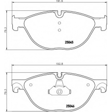 8DB 355 015-251 HELLA Комплект тормозных колодок, дисковый тормоз