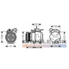 8200K208 VAN WEZEL Компрессор, кондиционер