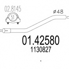 01.42580 MTS Труба выхлопного газа