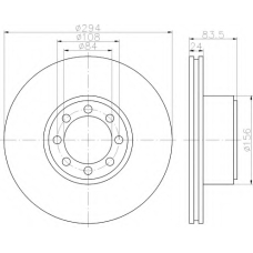 8DD 355 117-491 HELLA Тормозной диск