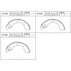 K1728 ASIMCO Комплект тормозных колодок