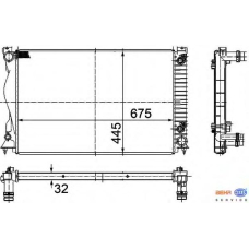 8MK 376 732-501 HELLA Радиатор, охлаждение двигателя