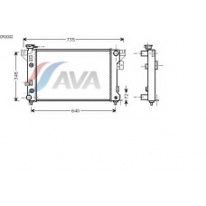 CR2032 AVA Радиатор, охлаждение двигателя