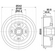 8DT 355 301-801 HELLA Тормозной барабан