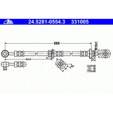 24.5281-0554.3 ATE Тормозной шланг