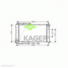 31-0093 KAGER Радиатор, охлаждение двигателя