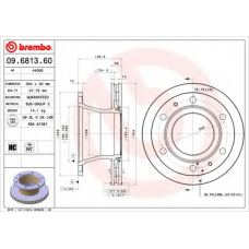 09.6813.60 BREMBO Тормозной диск