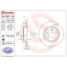 08.B347.40 BREMBO Тормозной диск