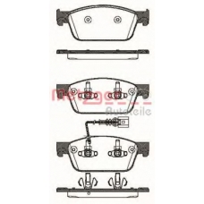 1440.01 METZGER Комплект тормозных колодок, дисковый тормоз