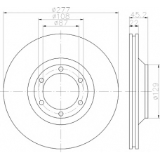 8DD 355 113-041 HELLA PAGID Тормозной диск