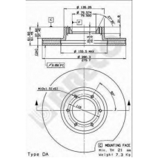 BS 8338 BRECO Тормозной диск