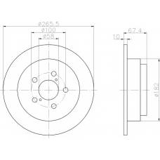 8DD 355 105-331 HELLA PAGID Тормозной диск