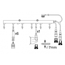 0 986 356 323 BOSCH Комплект проводов зажигания