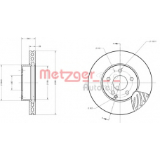 6110153 METZGER Тормозной диск