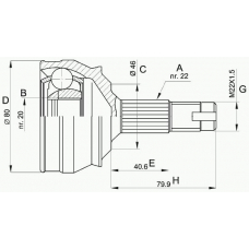 CVJ5011.10 OPEN PARTS Шарнирный комплект, приводной вал