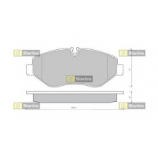 BD S426 STARLINE Комплект тормозных колодок, дисковый тормоз