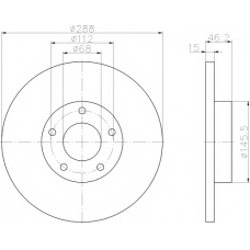 8DD 355 102-771 HELLA PAGID Тормозной диск