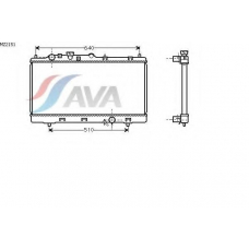 MZ2151 AVA Радиатор, охлаждение двигателя