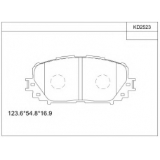 KD2523 ASIMCO Комплект тормозных колодок, дисковый тормоз