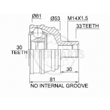 OJ-1603 InterParts Шарнирный комплект, приводной вал