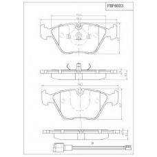 FBP4023 FI.BA Комплект тормозных колодок, дисковый тормоз