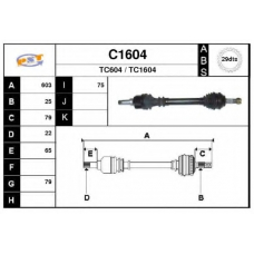 C1604 SNRA Приводной вал