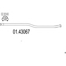 01.43067 MTS Труба выхлопного газа