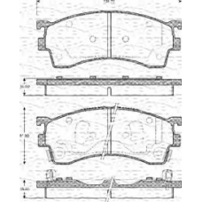 363702161133 MAGNETI MARELLI Комплект тормозных колодок, дисковый тормоз