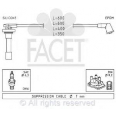 4.9728 FACET Ккомплект проводов зажигания