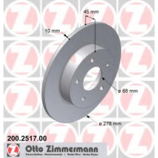 200.2517.00 ZIMMERMANN Тормозной диск