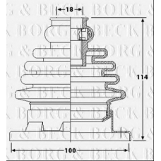 BCB6184 BORG & BECK Пыльник, приводной вал