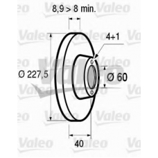 186311 VALEO Тормозной диск