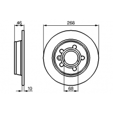 0 986 478 421 BOSCH Тормозной диск