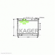 31-3486 KAGER Радиатор, охлаждение двигателя