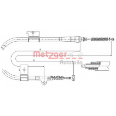 17.0332 METZGER Трос, стояночная тормозная система