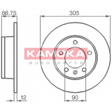 1032544 KAMOKA Тормозной диск