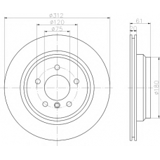 8DD 355 106-792 HELLA PAGID Тормозной диск