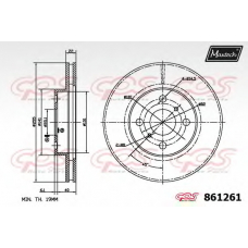 861261.6980 MAXTECH Тормозной диск