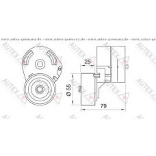 654090 AUTEX Натяжитель ремня, клиновой зубча