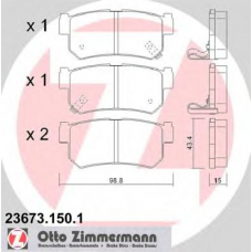 23673.150.1 ZIMMERMANN Комплект тормозных колодок, дисковый тормоз