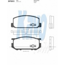 BP-9003 KAVO PARTS Комплект тормозных колодок, дисковый тормоз