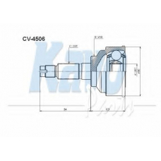 CV-4506 KAVO PARTS Шарнирный комплект, приводной вал