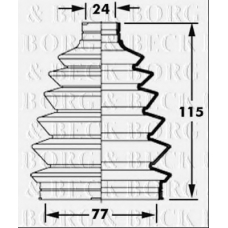 BCB6007 BORG & BECK Пыльник, приводной вал