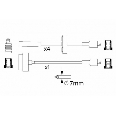 0 986 357 077 BOSCH Комплект проводов зажигания